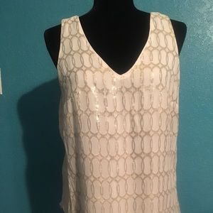 White|Black (M) silk shell